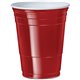 Solo 16 oz Plastic Cold Party Cups - 50 / Pack - Red - Plastic, Polystyrene - Cold Drink, Party