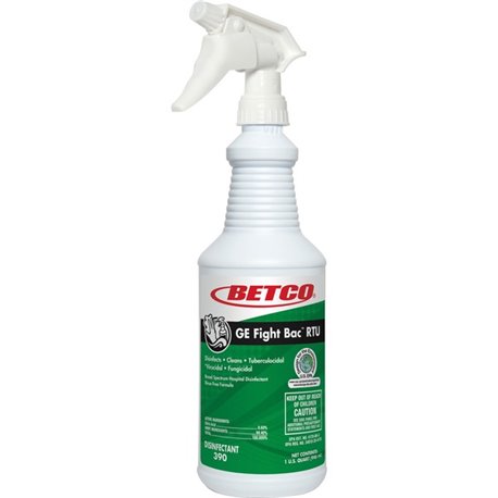 Betco Fight Bac RTU Disinfectant - Ready-To-Use - 32 fl oz (1 quart) - Fresh Scent - 1 Each - Rinse-free, Non-irritating, Chemic