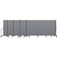 Screenflex Portable Room Dividers - 72" Height x 24.1 ft Length - Black Metal Frame - Polyester - Stone - 1 Each