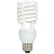 Satco 23-watt T2 Spiral CFL Bulb - 23 W - 100 W Incandescent Equivalent Wattage - 120 V AC - 1600 lm - Spiral - T2 Size - White 