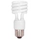 Satco T2 13-watt Mini Spiral CFL Bulb - 13 W - 60 W Incandescent Equivalent Wattage - 120 V AC - 900 lm - Spiral - T2 Size - Coo