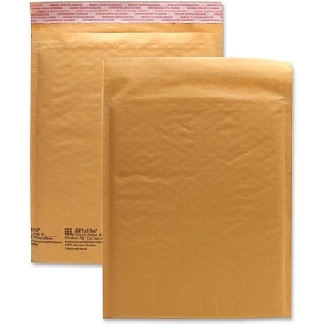 Sealed Air JiffyLite Cellular Cushioned Mailers - Bubble - 2 - 8 1/2" Width x 12" Length - Peel & Seal - Kraft - 25 / Carton - K