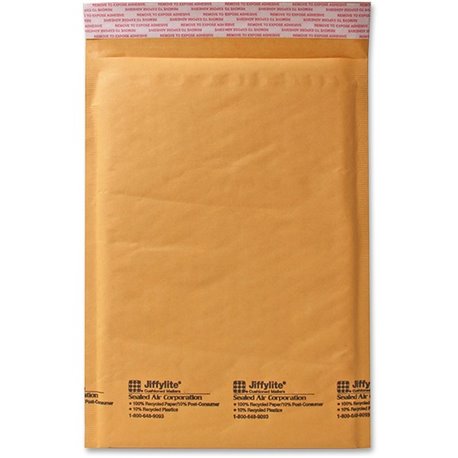 Sealed Air JiffyLite Cellular Cushioned Mailers - Bubble - 4 - 9 1/2" Width x 14 1/2" Length - Peel & Seal - Kraft - 25 / Carton