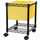 NuSparc Compact Mobile Cart - 4 Casters - x 15.5" Width x 14" Depth x 19.5" Height - Metal Frame - Black - 1 Each