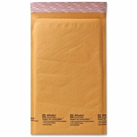 Sealed Air JiffyLite Cellular Cushioned Mailers - Bubble - 3 - 8 1/2" Width x 13 1/4" Length - Peel & Seal - Kraft - 100 / Case 