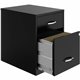 NuSparc File Cabinet - 14.2" x 18" x 19" - 2 x Drawer(s) for Box, File - Letter - Vertical - Locking Drawer, Glide Suspension, N