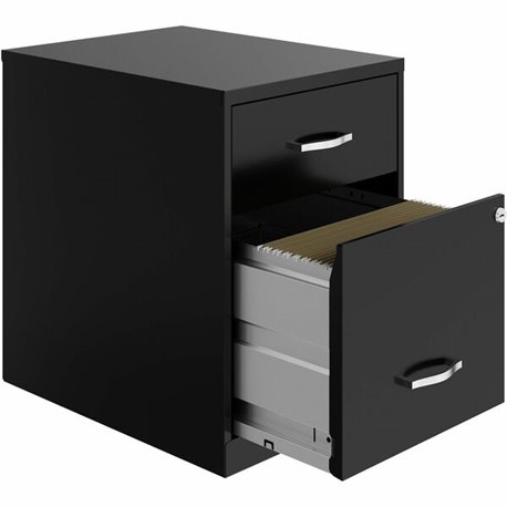 NuSparc File Cabinet - 14.2" x 18" x 19" - 2 x Drawer(s) for Box, File - Letter - Vertical - Locking Drawer, Glide Suspension, N