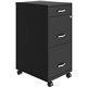NuSparc Mobile File Cabinet - 14.2" x 18" x 29.5" - 3 x Drawer(s) for File, Box - Letter - Mobility, Locking Drawer, Glide Suspe