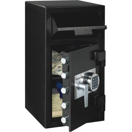 Sentry Safe Depository Electronic Lock Safe - 1.60 ft� - Programmable, Electronic Lock - 5 Live-locking Bolt(s) - Fire Resistant