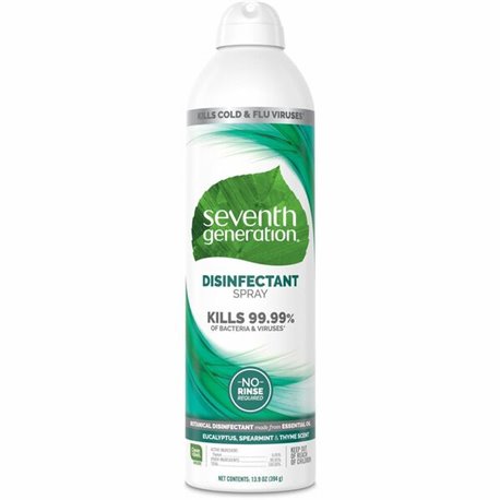 Seventh Generation Disinfectant Cleaner - For Day Care - 13.9 fl oz (0.4 quart) - Eucalyptus Spearmint & Thyme Scent - 1 Each - 