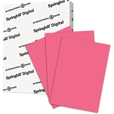 Springhill Multipurpose Cardstock - Cherry - 92 Brightness - Letter - 8 1/2" x 11" - 110 lb Basis Weight - Smooth - 250 / Pack -