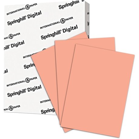 Springhill Multipurpose Cardstock - Salmon - 92 Brightness - Letter - 8 1/2" x 11" - 110 lb Basis Weight - Smooth - 250 / Pack -