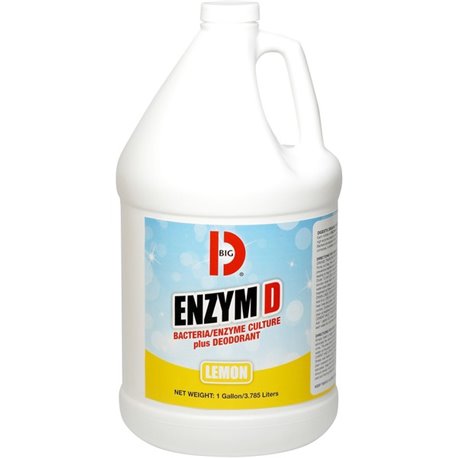 Big D ENZYM D Bacteria/Enzyme Culture Plus - 128 fl oz (4 quart) - Citrus Scent - 1 Each - Deodorant, Odor Neutralizer, Enzyme-f