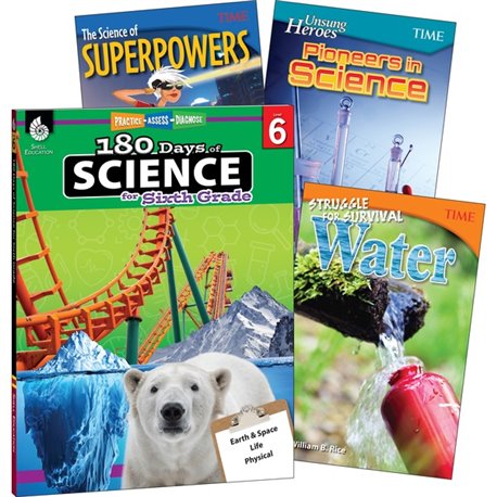 Shell Education Learn At Home Science 4-book Set Printed Book - Book - Grade 6 - English