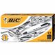 BIC Clic Stic Retractable Ballpoint Pens - Medium Pen Point - Retractable - Black - White Barrel - 1 Dozen