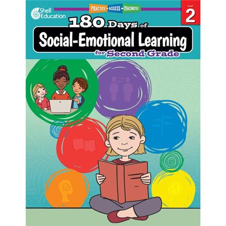 Shell Education 180 Days of Social-Emotional Learning for Second Grade Printed Book by Kris Hinrichsen - 208 Pages - Book - Grad