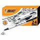 BIC Clic Stic Fashion Retractable Ball Point Pen, Black, 24 Pack - 1 mm Pen Point Size - Retractable - Black - 24 Pack