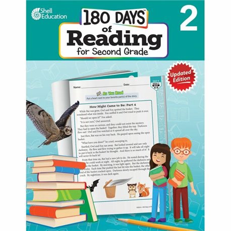 Shell Education 180 Days of Reading for Second Grade, 2nd Edition Printed Book - Grade 2 - English