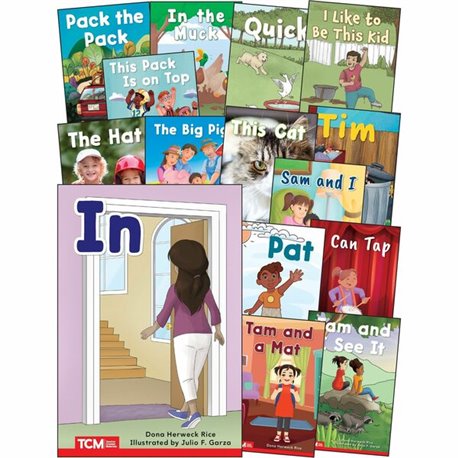 Shell Education Decodable Books Grade PK-K Set 1: 15-Book Set Printed Book - Grade PK-K - English