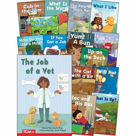 Shell Education Decodable Books Grade PK-K Set 2: 15-Book Set Printed Book - Grade PK-K - English