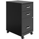NuSparc 3-Drawer Organizer Metal File Cabinet - 14.2" x 18" x 26.7" - 3 x Drawer(s) for File, Box - Letter - Glide Suspension, 3