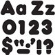 Trend Black 4" Casual Combo Ready Letters Set - Skill Learning: Number, Alphabet, Symbol - 20 x Number, 82 x Lowercase Letters, 