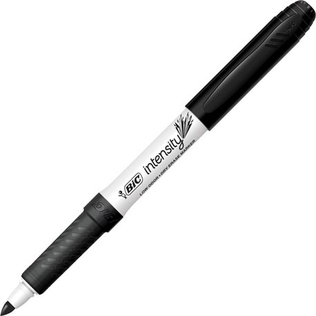 BIC Intensity Fine Point Whiteboard Marker - Fine Marker Point - Black - 1 Dozen