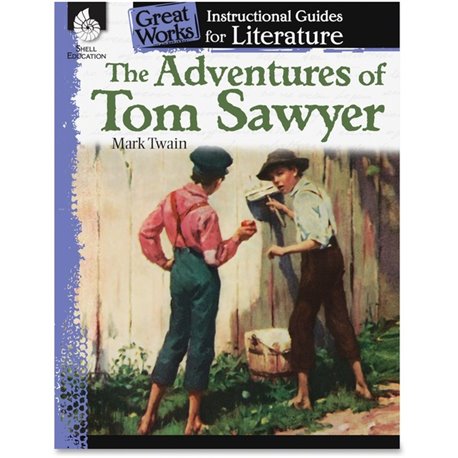 Shell Education Adventures Tom Sawyer Instruction Guide Printed Book by Mark Twain - 72 Pages - Shell Educational Publishing Pub