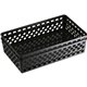 Officemate Achieva Recycled Supply Baskets - 2.4" Height x 10.1" Width x 6.1" Depth - Black - Plastic, 2PK