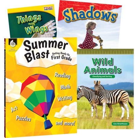 Shell Education Learn-At-Home Grade 1 Summer STEM Bundle Set Printed Book by Jodene Smith - 204 Pages - Book - Grade K-1 - Multi