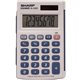 Sharp Calculators Handheld Calculator with Hard Case - 3-Key Memory, Sign Change, Auto Power Off - 8 Digits - LCD - Battery/Sola