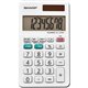 Sharp EL-244WB 8 Digit Professional Pocket Calculator - Extra Large Display, Durable, Plastic Key, Dual Power, 3-Key Memory, Aut