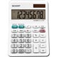 Sharp EL-310WB 8 Digit Professional Mini-Desktop Calculator - Extra Large Display, Durable, Plastic Key, Dual Power, 4-Key Memor