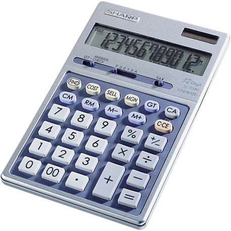 Sharp Calculators EL-339HB 12-Digit Executive Business Large Desktop Calculator - 4-Key Memory, Auto Power Off, Sign Change, Dou