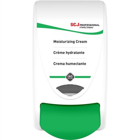 SC Johnson Moisturizing Cream Dispenser - 1 Each - Green - Plastic, Glass