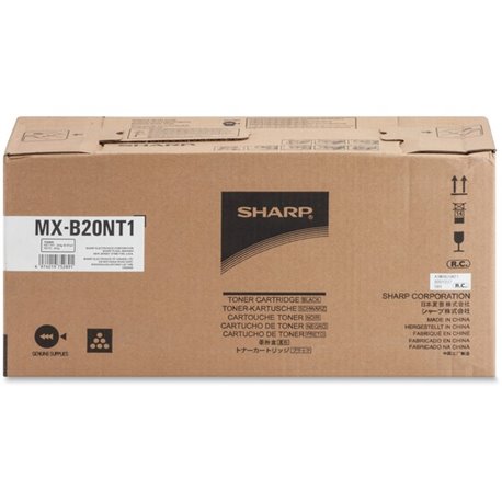 Sharp MX-B20NT1 Original Toner Cartridge - Laser - 8200 Pages - Black - 1 Each