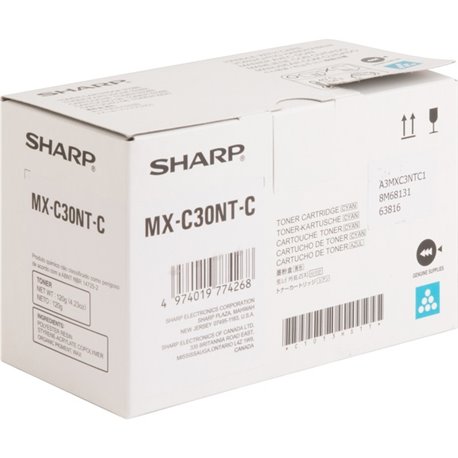 Sharp Original High Yield Laser Toner Cartridge - Cyan - 1 Each - 6000 Pages