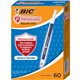 BIC PrevaGuard Round Stic Ballpoint Pen - Medium Pen Point - 1 mm Pen Point Size - Blue - Blue Plastic Barrel - 60 / Box