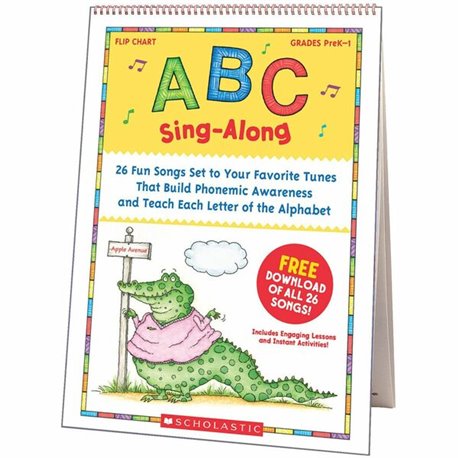 Scholastic ABC Sing-Along Flip Chart - Theme/Subject: Learning - Skill Learning: Alphabet, Phonemic Awareness, Letter Recognitio