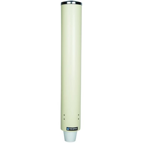 San Jamar 4-10 oz. Foam Cup Dispenser - 23.50" Tube - 3.35" Cup Rim Diameter - Pull Dispensing - Foam Cups Supported - Wall Moun