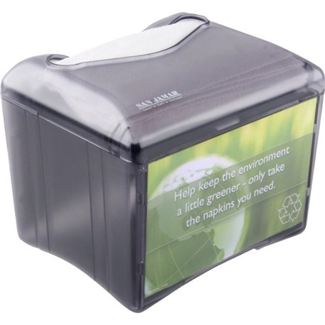 San Jamar Tabletop Full-fold Napkin Dispenser - Full Fold Dispenser - 200 x Napkin - 6.3" Height x 7.5" Width x 6.1" Depth - Pla