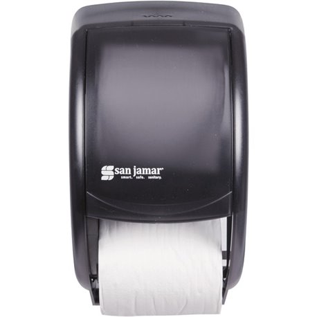 San Jamar Duett Standard Bath Tissue Dispenser - Roll Dispenser - 2 x Roll - 1.62" Roll Diameter - 12.8" Height x 7.5" Width x 7