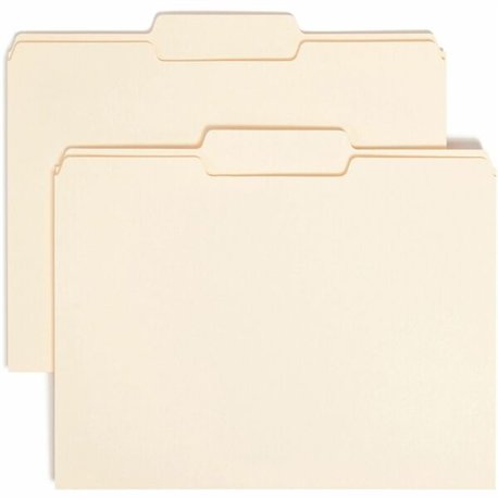 Smead 1/3 Tab Cut Letter Recycled Top Tab File Folder - 8 1/2" x 11" - 3/4" Expansion - Top Tab Location - Center Tab Position -