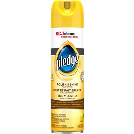 Pledge Lemon Enhancing Polish - 14.2 fl oz (0.4 quart) - Lemon Scent - 1 Each - White