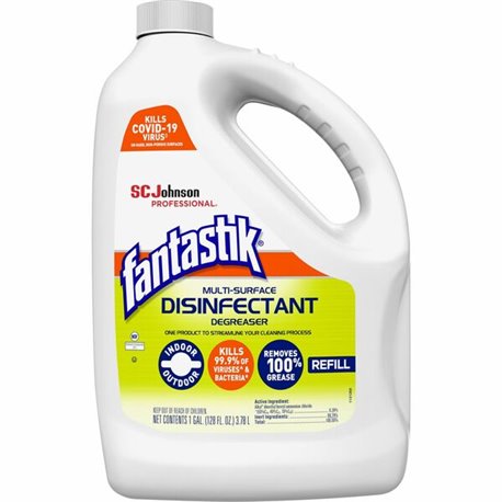 fantastik Disinfectant Degreaser - 128 fl oz (4 quart) - Fresh Scent - 1 Each - Disinfectant, Easy to Use, Rinse-free, Deodorize