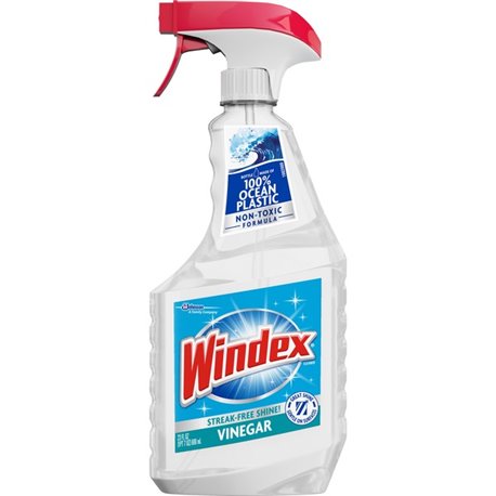 Windex Vinegar MultiSurface Spray - 23 fl oz (0.7 quart) - Clean & Fresh Scent - 8 / Carton - Ammonia-free, Streak-free, Versati