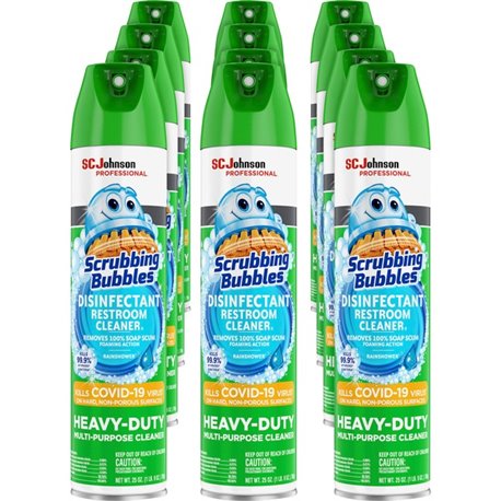 Scrubbing Bubbles Disinfectant Cleaner - Ready-To-Use - 25 fl oz (0.8 quart) - 12 / Carton - Non-porous, Heavy Duty, Fume-free -