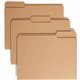 Smead 1/3 Tab Cut Letter Recycled Top Tab File Folder - Letter - 8.5" x 11" - 1/3 Tab Cut - 50 / Box - 17pt. - Kraft