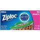 Ziploc Snack Size Storage Bags - 3.25" Width x 6.50" Length - Clear - Plastic - 90/Box - Snack, Fruit, Vegetables