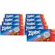 Ziploc Gallon Storage Slider Bags - Large Size - 1 gal Capacity - 10.56" Width x 9.50" Length - Sliding Closure - Blue - 9/Carto